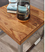 Wohnling bijzettafel GUNA massief hout sheesham woonkamertafel metalen frame salontafel landelijke stijl donkerbruin naturel