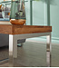 Wohnling bijzettafel GUNA massief hout sheesham woonkamertafel metalen frame salontafel landelijke stijl donkerbruin naturel