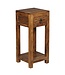 Wohnling bijzettafel MUMBAI massief houten sheesham 68cm hoge woonkamertafel met lade design salontafel in landelijke stijl