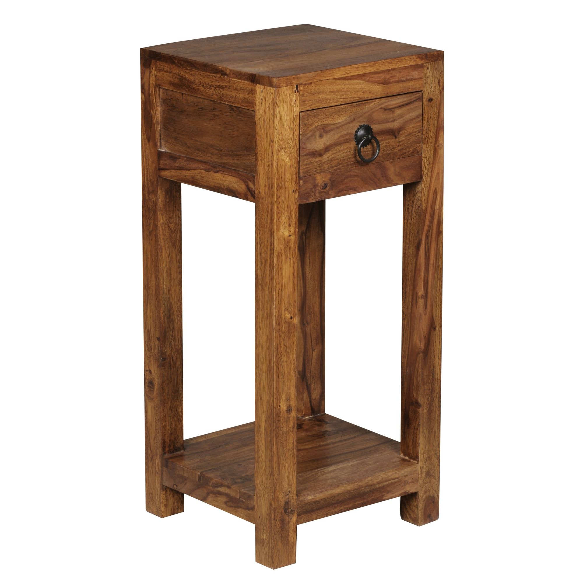 Bijzettafel MUMBAI sheeshamhout 68 cm hoog