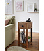 Wohnling bijzettafel MUMBAI massief houten sheesham 68cm hoge woonkamertafel met lade design salontafel in landelijke stijl