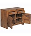Wohnling dressoir massief hout Sheesham Borst 90 cm 2 laden 2 deuren Ontwerp dressoir landelijke stijl bruin natuurlijke