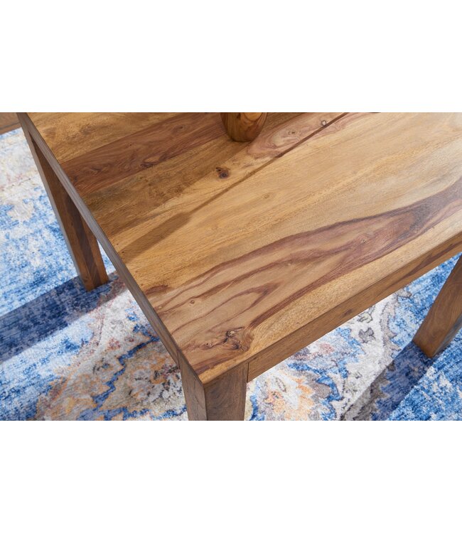 Wohnling eettafel MUMBAI massief hout sheesham 80 cm eetkamertafel houten tafel design keukentafel landelijke stijl donkerbruin