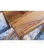 Wohnling eettafel MUMBAI massief hout sheesham 80 cm eetkamertafel houten tafel design keukentafel landelijke stijl donkerbruin