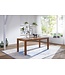 Wohnling Eetkamertafel MUMBAI 180x90x76 cm Sheesham massief houten eettafel tijdloos, keukentafel rechthoekig, houten tafel eetkamer eenvoudig, grote eettafel hout