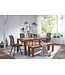 Wohnling Eetkamertafel MUMBAI 180x90x76 cm Sheesham massief houten eettafel tijdloos, keukentafel rechthoekig, houten tafel eetkamer eenvoudig, grote eettafel hout