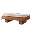 Wohnling salontafel massief hout Sheesham 120 cm breed design woonkamertafel donkerbruin bijzettafel in landhuisstijl