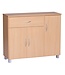 Wohnling sideboard JARRY beuk met 1 lade en 3 Doors 90 x 75 x 30 cm | Ontwerp commode | Pantry-vloer kast met handvatten