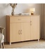 Wohnling sideboard JARRY beuk met 1 lade en 3 Doors 90 x 75 x 30 cm | Ontwerp commode | Pantry-vloer kast met handvatten
