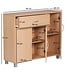 Wohnling sideboard JARRY beuk met 1 lade en 3 Doors 90 x 75 x 30 cm | Ontwerp commode | Pantry-vloer kast met handvatten