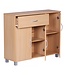 Wohnling sideboard JARRY beuk met 1 lade en 3 Doors 90 x 75 x 30 cm | Ontwerp commode | Pantry-vloer kast met handvatten