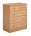 Wohnling Ontwerp houten dressoir CHCK 60 x 70 x 35 cm boek met 5 laden | Multi-purpose dressoir flat voor materialen | Hedendaagse dressoir tijdloze dresser