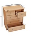 Wohnling Ontwerp houten dressoir CHCK 60 x 70 x 35 cm boek met 5 laden | Multi-purpose dressoir flat voor materialen | Hedendaagse dressoir tijdloze dresser