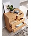 Wohnling Ontwerp houten dressoir CHCK 60 x 70 x 35 cm boek met 5 laden | Multi-purpose dressoir flat voor materialen | Hedendaagse dressoir tijdloze dresser