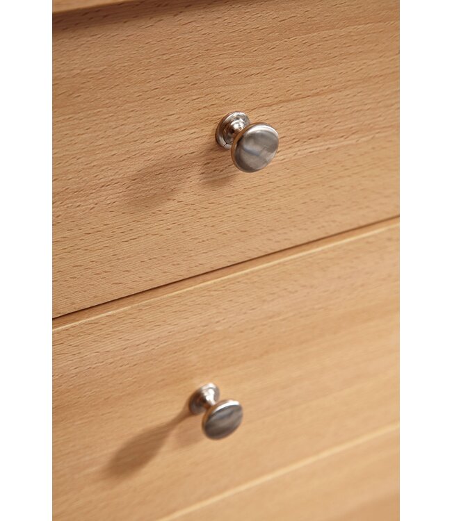 Wohnling Ontwerp houten dressoir CHCK 60 x 70 x 35 cm boek met 5 laden | Multi-purpose dressoir flat voor materialen | Hedendaagse dressoir tijdloze dresser