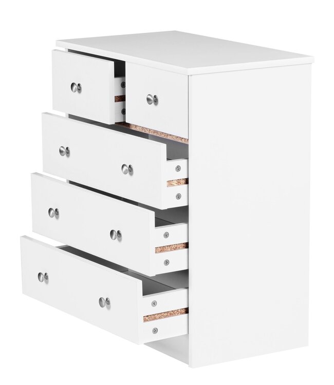 Wohnling Borst White 60 x 70 x 35 cm Buffet Buffet met 5 laden