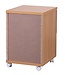 Wohnling container OTTAWA 40 x 60 x 45 cm onderkast met wielen beuken | trolley met lades | oprolkast kantoor | Cosmetica trolley Make Up trolley | Container onder bureau