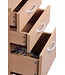 Wohnling container OTTAWA 40 x 60 x 45 cm onderkast met wielen beuken | trolley met lades | oprolkast kantoor | Cosmetica trolley Make Up trolley | Container onder bureau