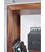 Wohnling massief houten boekenkast Sheesham 90 x 180 cm Living-shelf trays ontwerp landelijke stijl staan rekken