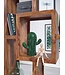 Wohnling massief houten boekenkast Sheesham 90 x 180 cm Living-shelf trays ontwerp landelijke stijl staan rekken
