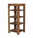 Wohnling vrijstaande plank MUMBAI massief houten sheesham 105 cm woonkamerplank met 4 opbergvakken design landelijke stijl bijzettafel