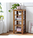 Wohnling vrijstaande plank MUMBAI massief houten sheesham 105 cm woonkamerplank met 4 opbergvakken design landelijke stijl bijzettafel