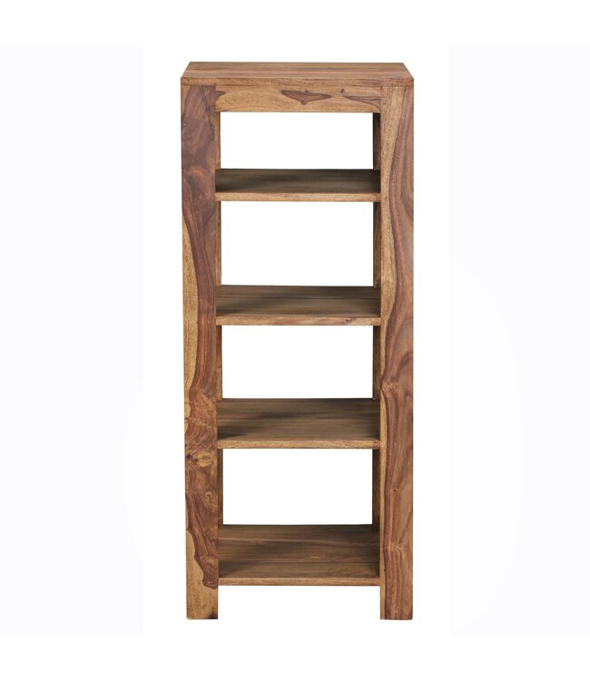 Wohnling vrijstaande plank MUMBAI massief houten sheesham 105 cm woonkamerplank met 4 opbergvakken design landelijke stijl bijzettafel