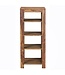Wohnling vrijstaande plank MUMBAI massief houten sheesham 105 cm woonkamerplank met 4 opbergvakken design landelijke stijl bijzettafel