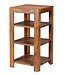 Wohnling stand plank MUMBAI massief houten sheesham 80 cm woonkamer plank met 3 opbergvakken design landelijke stijl bijzettafel