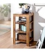 Wohnling stand plank MUMBAI massief houten sheesham 80 cm woonkamer plank met 3 opbergvakken design landelijke stijl bijzettafel