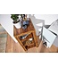 Wohnling stand plank MUMBAI massief houten sheesham 80 cm woonkamer plank met 3 opbergvakken design landelijke stijl bijzettafel