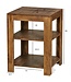 Wohnling vrijstaande plank MUMBAI massief houten sheesham 60 cm woonkamerplank met 2 opbergvakken design landelijke stijl bijzettafel