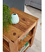 Wohnling vrijstaande plank MUMBAI massief houten sheesham 60 cm woonkamerplank met 2 opbergvakken design landelijke stijl bijzettafel
