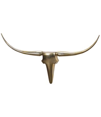Wohnling Wanddecoratie gewei aluminium goud 125 cm
