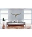 Wohnling wanddecoratie gewei stier L 125 cm aluminium goudkleurig
