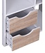 Wohnling boekenkast MASSA 60 x 120 x 29 cm Wit Sonoma eiken met lades en deur