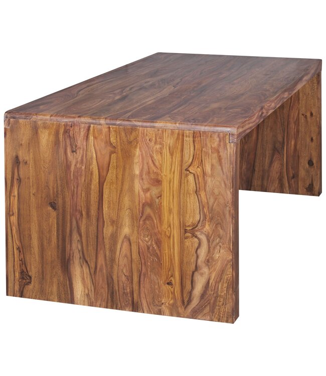 Wohnling bureau BOHA massief hout Sheesham computer tafel 180 cm breed echt hout ontwerp archief kantoor tafel landelijke stijl