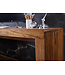 Wohnling bureau BOHA massief hout Sheesham computer tafel 200 cm breed echt hout ontwerp archief kantoor tafel landelijke stijl