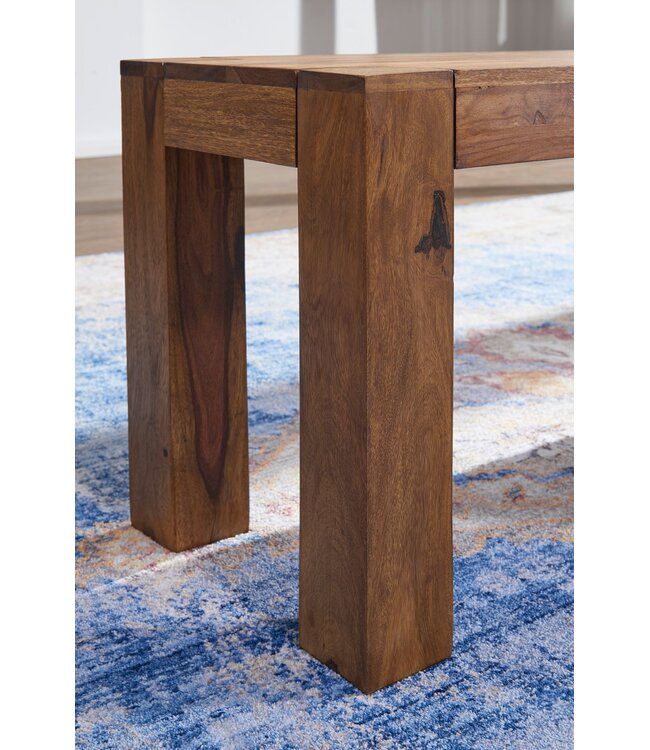 Wohnling eetkamerbank MUMBAI massief hout Sheesham 120 x 45 x 35 cm houten bank natuurproduct Keukenbank in landhuisstijl