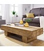 Wohnling salontafel massief acaciahout 120 cm breed design woonkamertafel donkerbruin bijzettafel in landhuisstijl