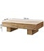 Wohnling salontafel massief acaciahout 120 cm breed design woonkamertafel donkerbruin bijzettafel in landhuisstijl