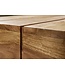 Wohnling salontafel massief acaciahout 120 cm breed design woonkamertafel donkerbruin bijzettafel in landhuisstijl