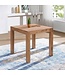 Wohnling eettafel MUMBAI massief hout acacia 80 cm eetkamertafel houten tafel design keukentafel landelijke stijl donkerbruin