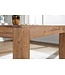Wohnling eettafel MUMBAI massief hout acacia 80 cm eetkamertafel houten tafel design keukentafel landelijke stijl donkerbruin