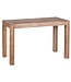 Wohnling eettafel massief houten acacia 120cm eettafel houten tafel Ontwerp keukentafel landelijke stijl donkerbruin