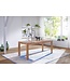 Wohnling eettafel massief houten acacia 120cm eettafel houten tafel Ontwerp keukentafel landelijke stijl donkerbruin
