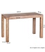 Wohnling eettafel massief houten acacia 120cm eettafel houten tafel Ontwerp keukentafel landelijke stijl donkerbruin