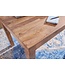 Wohnling eettafel massief houten acacia 120cm eettafel houten tafel Ontwerp keukentafel landelijke stijl donkerbruin