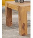 Wohnling massief houten salontafel Acacia 60 cm brede eettafel Ontwerp bruin landelijke stijl tafel natuur