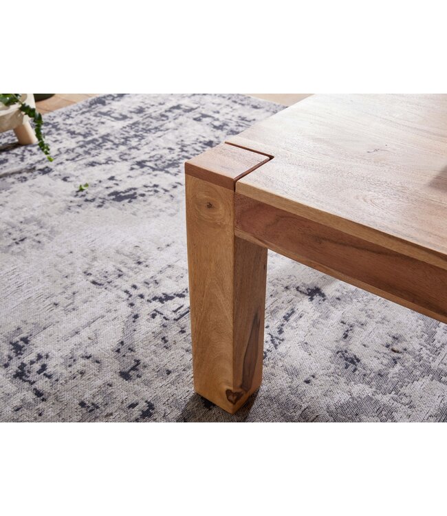 Wohnling salontafel MUMBAI massief hout acacia 110 cm breed salontafel design natuurproduct landelijke stijl bijzettafel